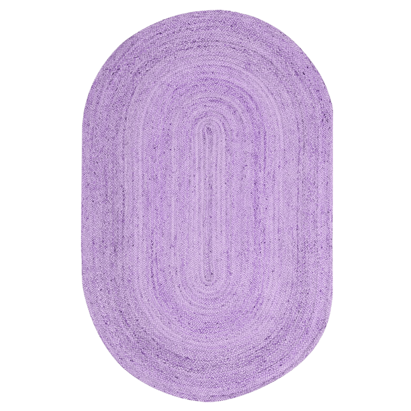 Purple Elongated Oval Jute Rug