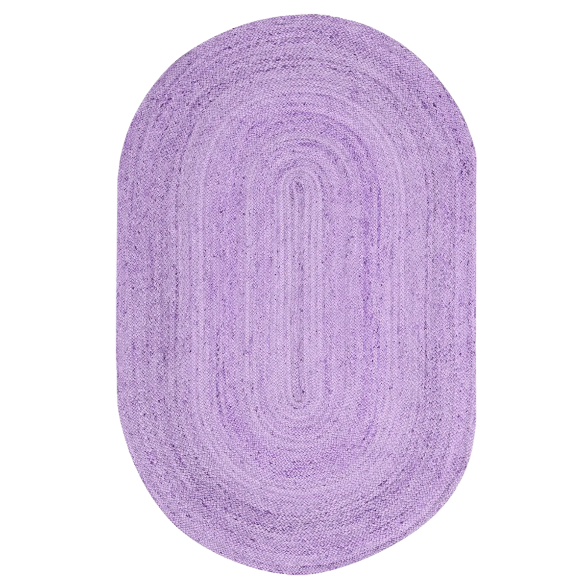 Purple Elongated Oval Jute Rug