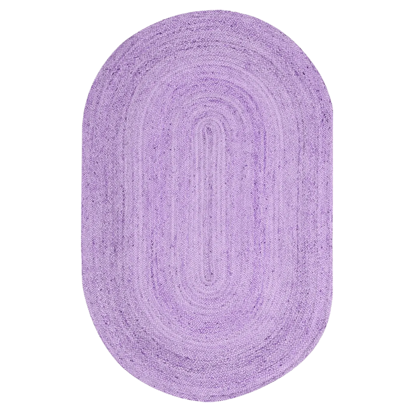 Purple Elongated Oval Jute Rug