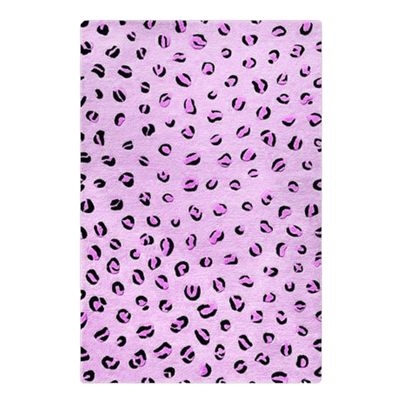 Purple Leopard Spots Hand Tufted Wool Rug