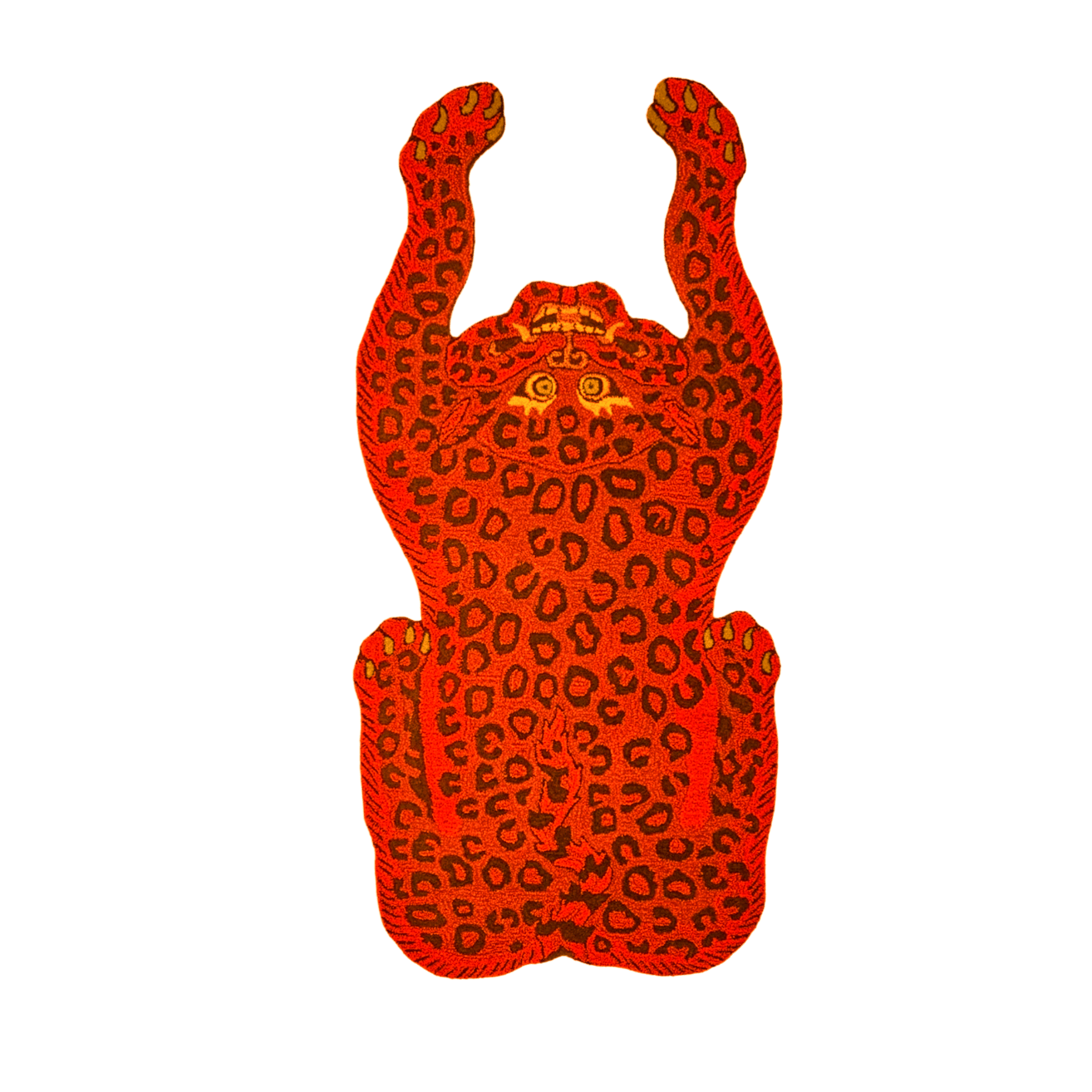 Red Leopard Yogi Accent Wool Rug