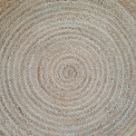 Black and Natural Circle Round Jute Rug