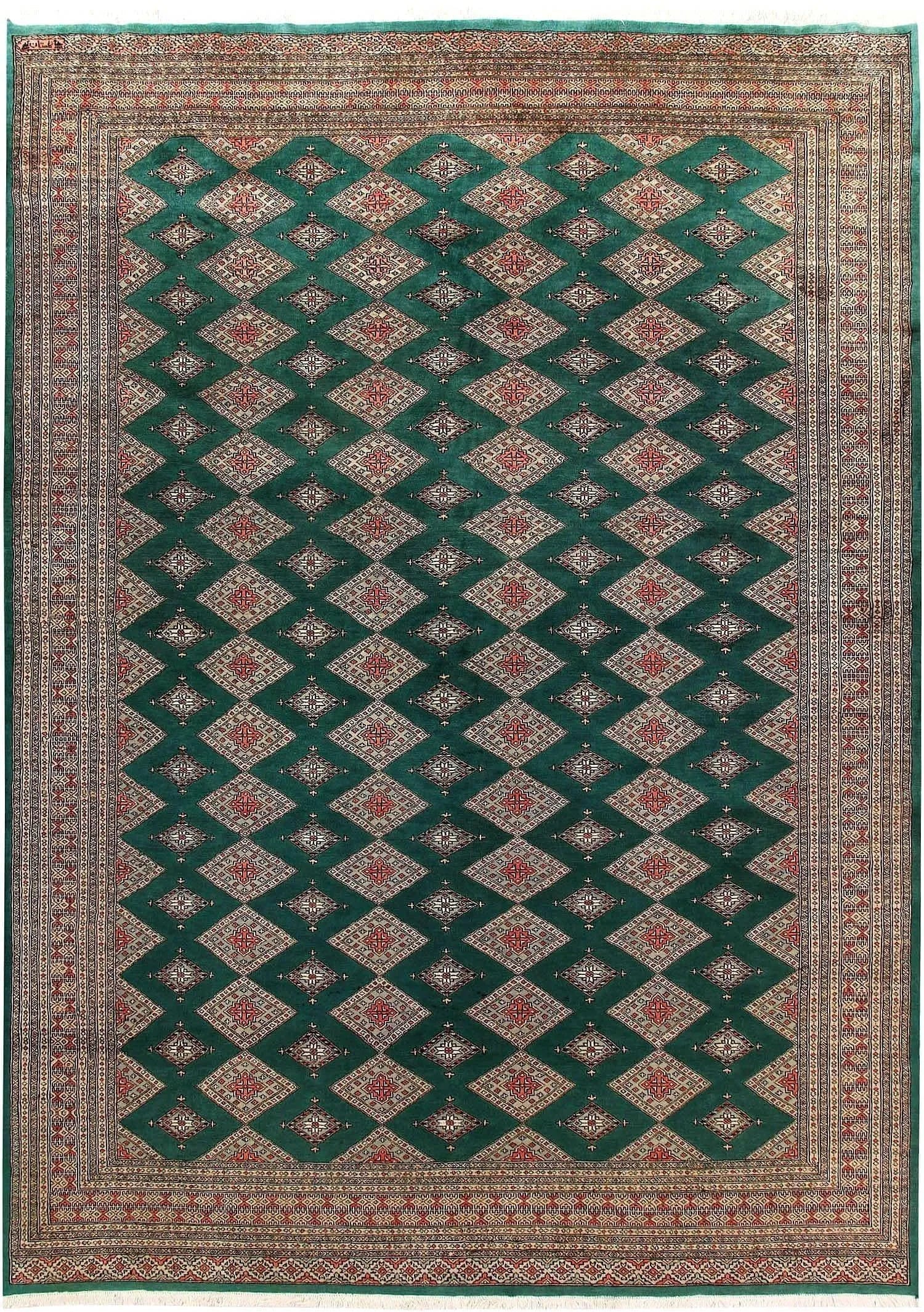 Sea Green Sarong Hand Knotted Area Rug