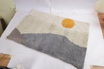 Sun Rising Landscape Hand Tufted Cotton Bath Rug