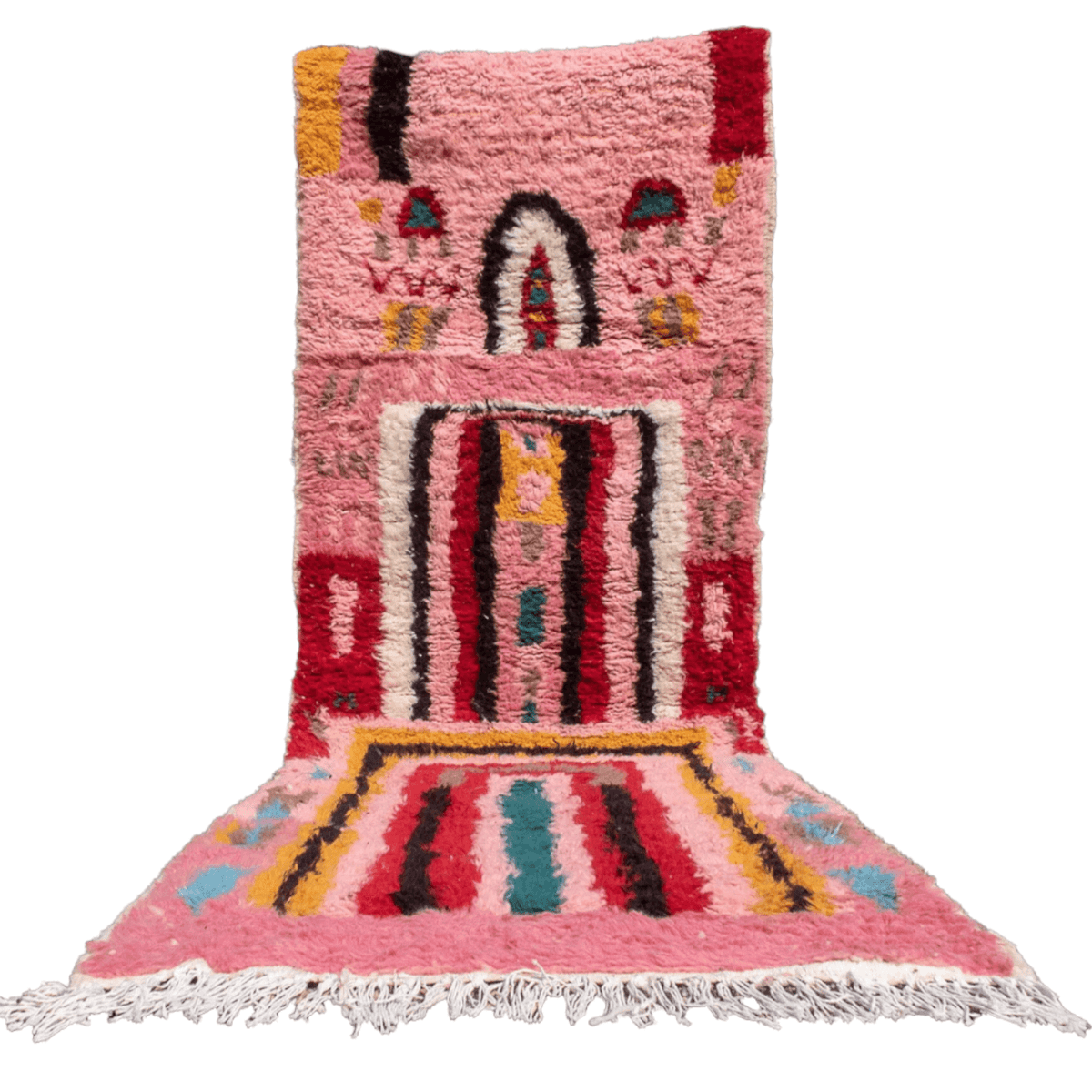 The Altas Pink Boujaad Wool Rug Runner