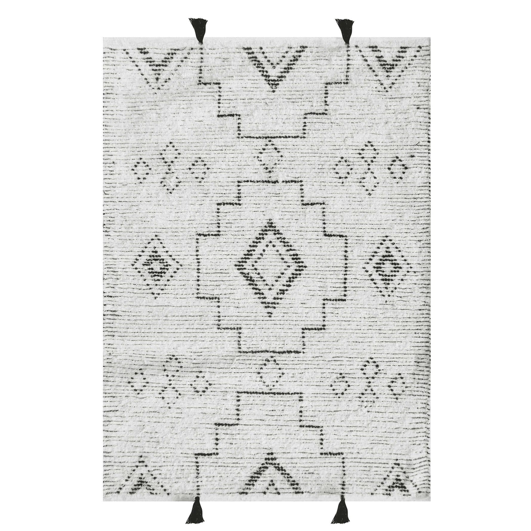 Tibetan Wool Hand Knotted Area Rug with Tassels