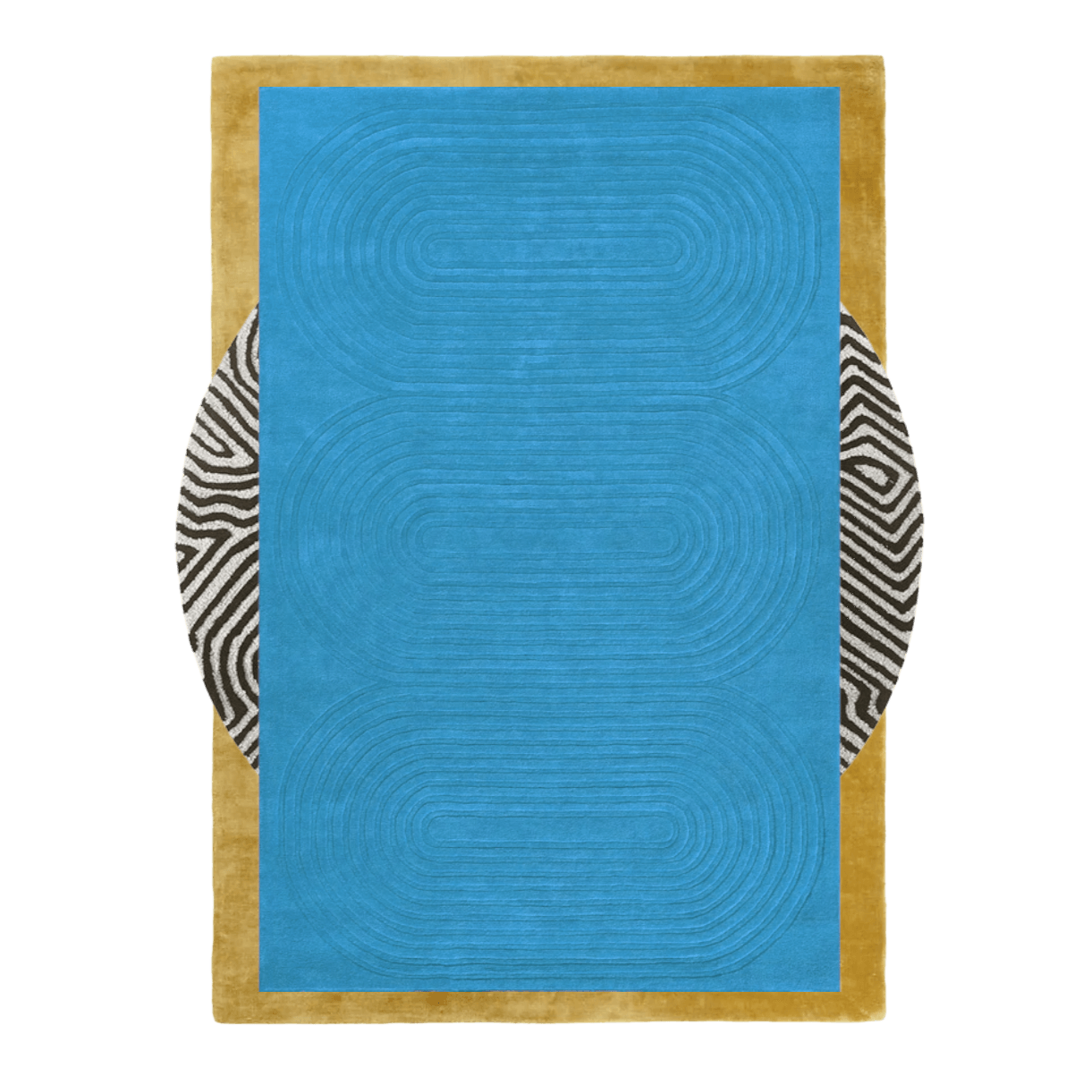 Water Earth and Sun Hand Tufted Wool Rug