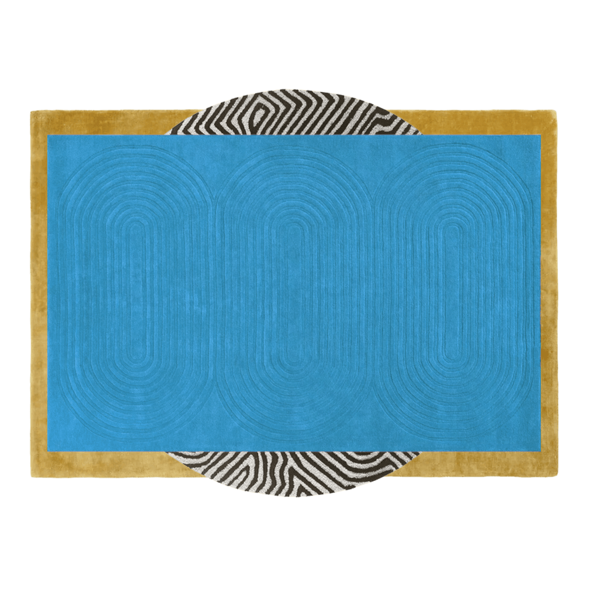 Water Earth and Sun Hand Tufted Wool Rug