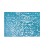 White Bloom Elegant Hand Tufted Viscose Rug - Blue