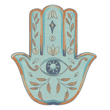 Hamsa Hand Magic Eye Wool Rug