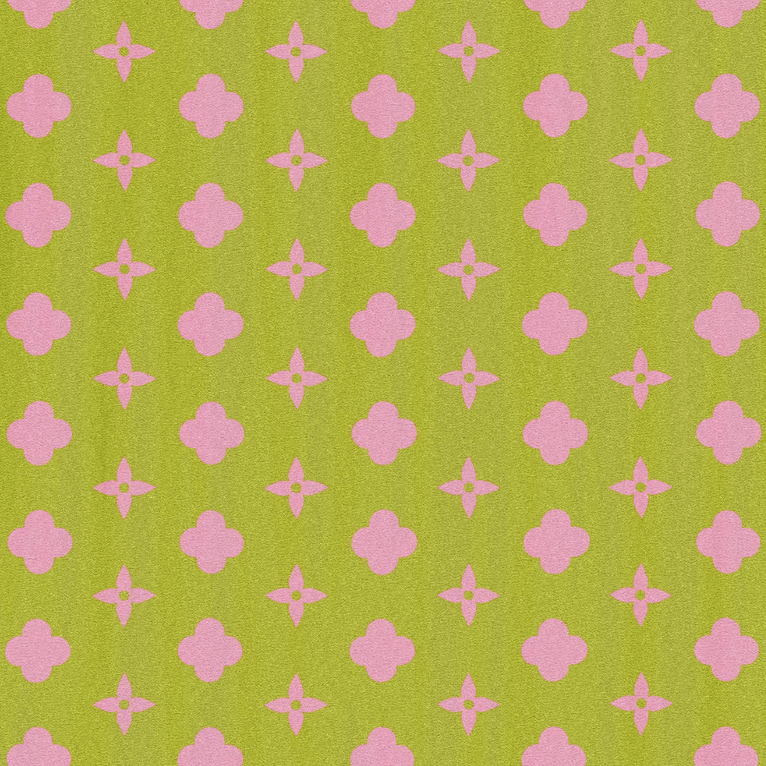 1001 Clover Stars Hand Tufted Rug - Floral Border