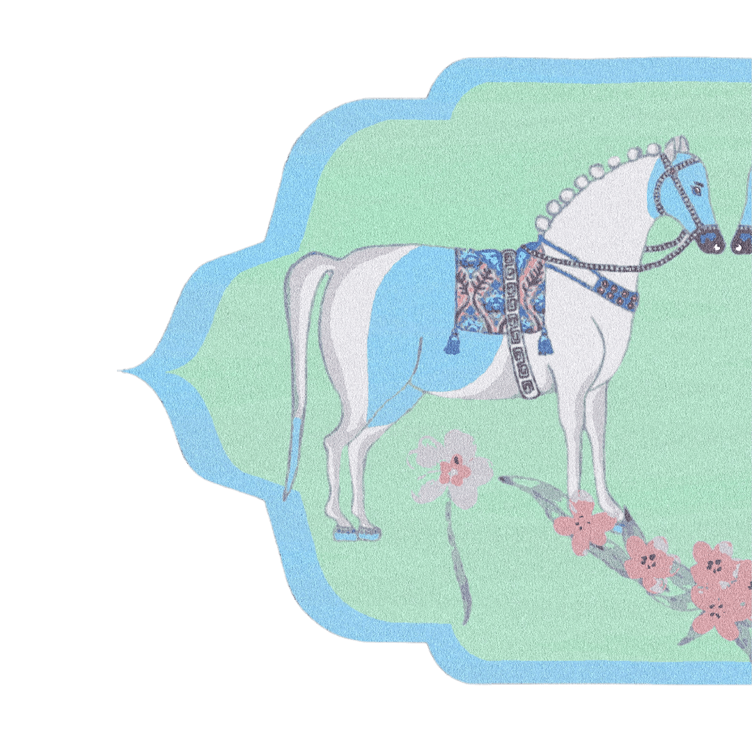 Horses of Lovers Hand Tufted Rug