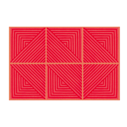 Contemporary Red Geometric Hand Tufted Wool Rug